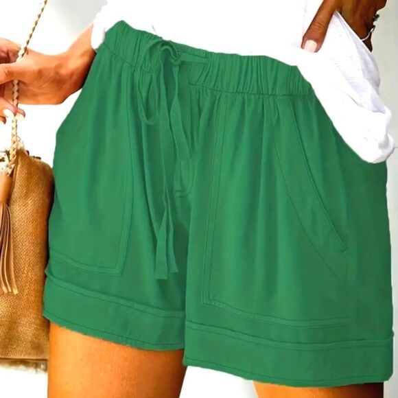 Ladies Solid Elastic Waist Drawstring sz X-large - Picture 1 of 4